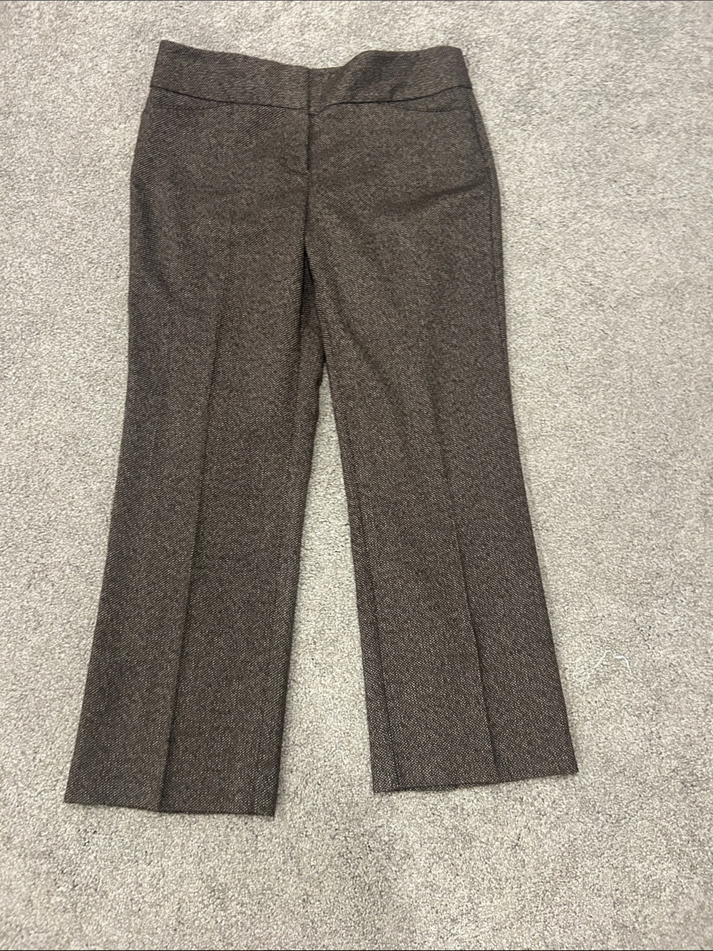 LOFT Women's Tweed Dress Pants in Brown Speckle - hemmed to 27 inches